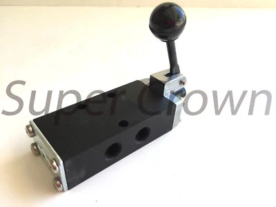 Pneumatic Hand Lever Valve 5 Port 2 Position Toggle Manual Contol SH-410-02 PT - Image 1 of 3