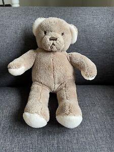 Brookstone N.A.P. Blue Brown Tan NAP Plush Stuffed Teddy Cuddle Bear ~11" Toy