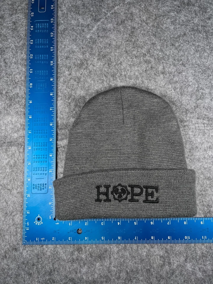 Hope George Beanie Toque Adult One Size Gray Knit Acrylic Snow Ski Outdoors - Image 1 of 4
