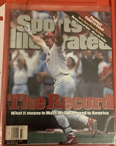 1998 Sports Illustrated ST LOUIS Cardinal Mark McGWIRE #62 NewsStand THE RECORD - Foto 1 di 1