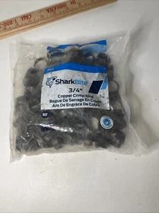 Sharkbite, 100 Pack, 3/4", Copper Crimp Ring Still sealed - Picture 1 of 6