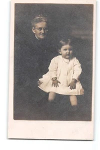 RPPC Grandmother with Child Portrait, Real Photo Postcard, Early 1900s - Picture 1 of 2