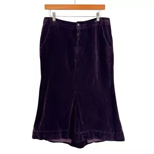 Jigsaw Purple Velvet Skirt UK 12 Midi Pockets Y2K Whimsigoth Fairycore - Picture 1 of 9