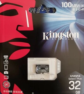 KINGSTON MICRO SD CARD 32GB,64GB Class10 SDHC SDXC PHONE/DASH CAM MEMORY,100MB/S - Picture 1 of 2