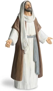 Statua Gesù Cristo con braccia aperte, statua di santo dipinta a mano religiosa moderna h - Foto 1 di 12