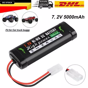 7,2V 5000mAh NI-MH Akku Battery Batterie mit Tamiya Stecker für RC Auto Boot - Bild 1 von 8