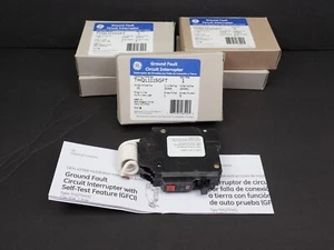 Lote 5 cada uno GE THQL1115GFT 15 Amp GFCI falla a tierra interruptor de circuito - Imagen 1 de 4