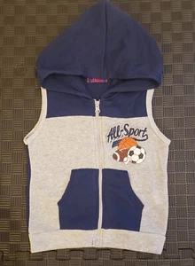 Boys Sleeveless Sweatshirt Vest Tank Top Hoodie Size 5/6  - Picture 1 of 7