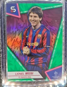 2023-24 Topps UEFA Superstars Green Rare SSP Lionel Messi - Imagen 1 de 2