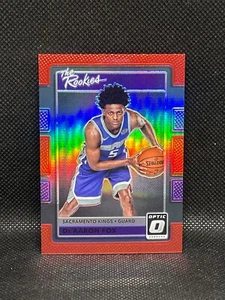 2017-18 Donruss Optic 5 De'Aaron Fox The Rookies Red Holo Prizm /99 RC Rookie - Picture 1 of 2
