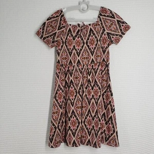 The Children's Place Everyday Dress Girls 7/8 Medium Pink Pattern Short Sleeve - Picture 1 of 12