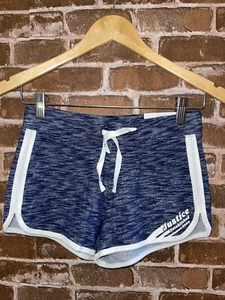 NWT JUSTICE GIRLS 8 BLUE DOLPHIN SHORTS ATHLETIC ACTIVE ELASTIC WAIST CASUAL - Picture 1 of 2