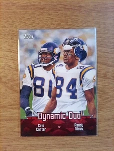 RANDY MOSS/CRIS CARTER 2000 TOPPS "TOPPS COMBOS" INSERT FOOTBALL CARD-#2-VIKINGS - Picture 1 of 2