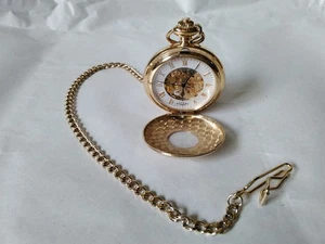 Rotary Pocket Watch mechanical gold plated MP00713/01 Fully Working - Picture 1 of 7