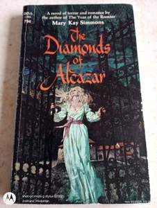 1972 DELL 1STpt THE DIAMONDS OF ALCAZAR MARY KAY SIMMONS PB/PAPERBACK BOOK - Picture 1 of 9