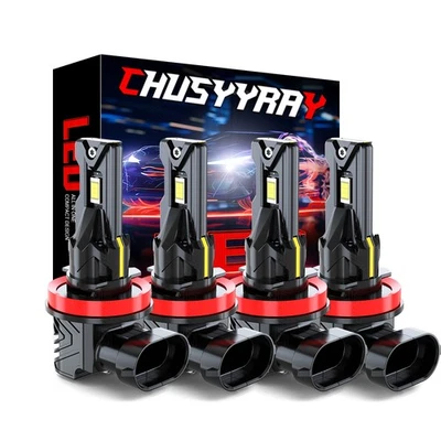 Combo 4X faros LED blancos luces altas bajas brillantes para Pontiac G8 2008 2009 Foto 1 de 4