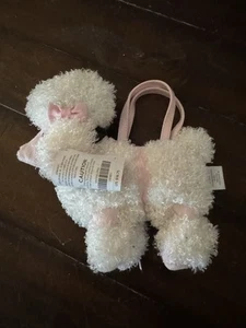 NWT Gymboree Girls Oodles Of Poodles White Plush Dog Purse Vintage 2002 Rare - Picture 1 of 4