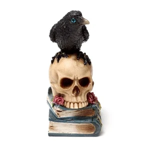 Raven/Crow Standing on Pile of Skulls Decorative Resin Ornament - NEW UK - Picture 1 of 3