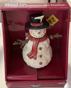 **Windup Musical Snowman Decor** 80225 M0441 006 - Picture 1 of 3