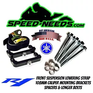 YAMAHA R1 YZFR1 FRONT LOWERING STRAP & BRACKETS SPACERS BOLTS INSTALLATION KIT - Bild 1 von 5