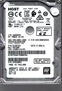 HCC541010A9E630 P/N: 0J39723 MLC: DA7280 THAILAND OCT 2018 HGST 1TB - Picture 1 of 3