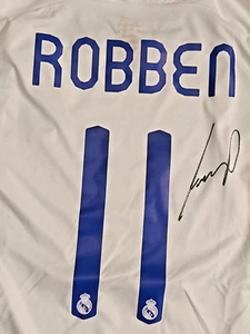 shirt Robben SIGNED autograph jersey football Real Madrid LFP 2007-2008 L Adidas - Picture 1 of 12