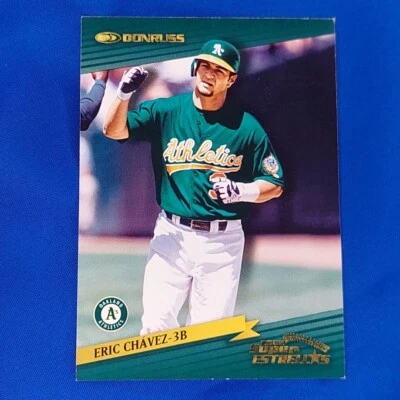 Eric Chavez Oakland Athletics 2002 Donruss Super Estrellas card #64 - Image 1 of 2