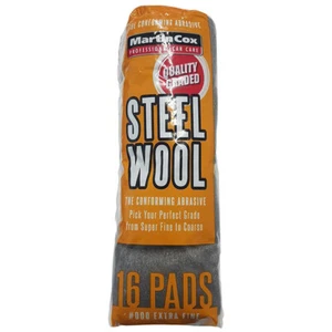 STEEL WOOL 16 PADS WIRE QUALITY EXTRA FINE SANDING SMOOTHING CLEANING - Picture 1 of 2