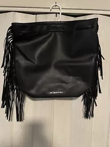 NUEVO SIN ETIQUETAS Victoria's Secret Fashion Show Mochila Negra Flecos Bolso Backstage Imitación - Imagen 1 de 6