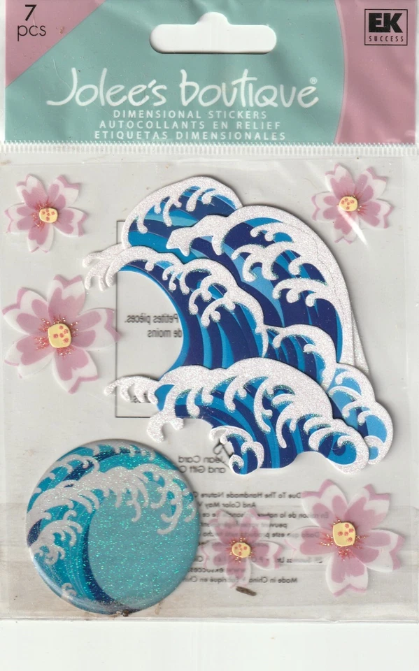 Scrapbooking Stickers Hibiscus and Waves Jolee's Boutique SPJB566