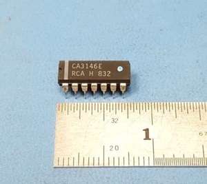 (4 piezas) IC, CA3146E, RCA, TRANSISTOR DE ALTO VOLTAJE, MATRIZ, 14 PDIP - Imagen 1 de 2