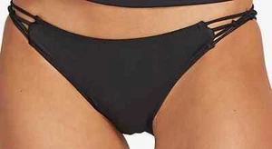 Volcom Black Simply Solid Full Bikini Bottom Junior's Size M L41957 - Picture 1 of 2