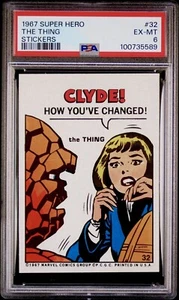 PSA 6 — THE THING #32 — 1967 Super Hero Stickers / MARVEL - Picture 1 of 2