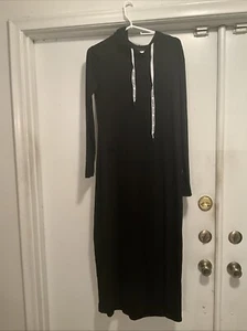 NEW WITH TAGS Glory Star Dress Black Long-sleeve & HOOD  Maxi Size M FREE SH - Picture 1 of 5