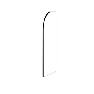 Solid White Swooper Flutter Feather Flag | 3ft W x 11.5ft Tall - Picture 1 of 3