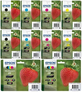 Epson 29 29XL Strawberry Ink Cartridges XP-245 XP-332 XP-335 XP-432 XP-435, LOT* - Picture 1 of 23