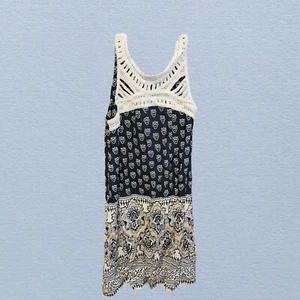 MSK Boho-Kleid Damen braun schwarz Häkel gemischt S - Bild 1 von 7