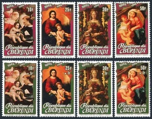 Burundi 607-610, B91-B94, MNH. Christmas 1983. Virgin & Child paintings. - Picture 1 of 1