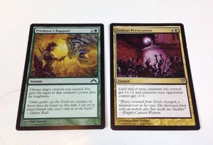 MTG Magic the Gathering Instant Cards: Predator's Rapport & Zealous Persecution - Picture 1 of 5