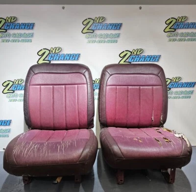 88-94 OBS CHEVY SILVERADO BLAZER GMC SIERRA JIMMY RED BUCKET SEATS C/K C1500 - Image 1 of 4