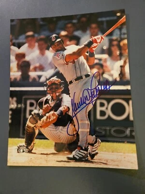 SANDY ALOMAR JR. Signed Autographed Cleveland Indians Guardians 8x10 Photo - Image 1 of 2