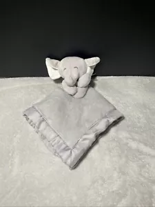 Carters Gray Elephant Lovey Soft Plush Baby Security Blanket Satin Trim NuNu Toy - Picture 1 of 4