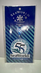 Sea World 55th Anniversary Celebration Blue & Teal Glitter Christmas Ornament - Bild 1 von 2