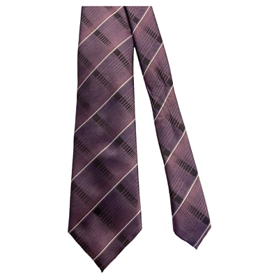 Nueva Corbata Sean John Para Hombre Talla Única Púrpura Diagonal Rayas Poliéster Corbata Foto 1 de 4