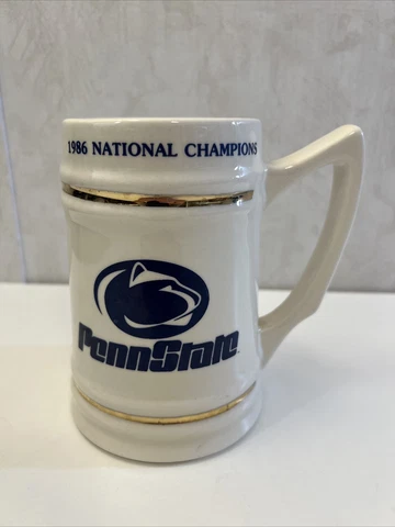 Vintage Penn State PSU Stein Mug 1986 National Champions Fiesta Bowl Joe Paterno Cover