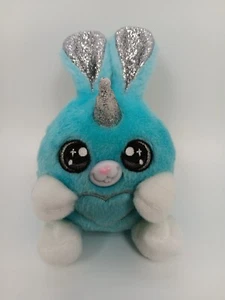 Zuru Inc Round Bunny Butterfly Unicorn Aqua & Silver Glitter 4" Cute Easter - Picture 1 of 5