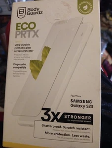BodyGuardz ECO PRTX Verre Synthétique Protecteur d'écran Samsung Galaxy S23 Ultra - Photo 1 sur 3
