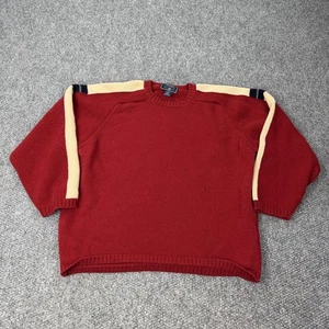 American Eagle Outfitters Pullover Herren XL rot Lammwolle Rundhalsausschnitt Made Italy Y2K - Bild 1 von 9