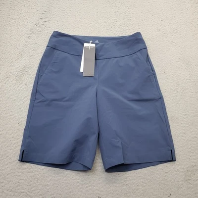 Pantalones Cortos Adidas Activewear Mujeres Pequeños Azul Marino Golf Rendimiento Elastizados Cintura Elástica Foto 1 de 4