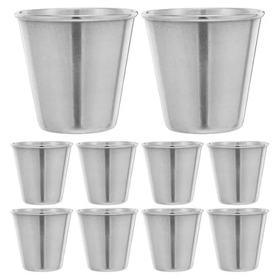 12 Pcs Tazza Da Campeggio in Acciaio Inossidabile Tazze Caffè Metallo - Immagine 1 di 4